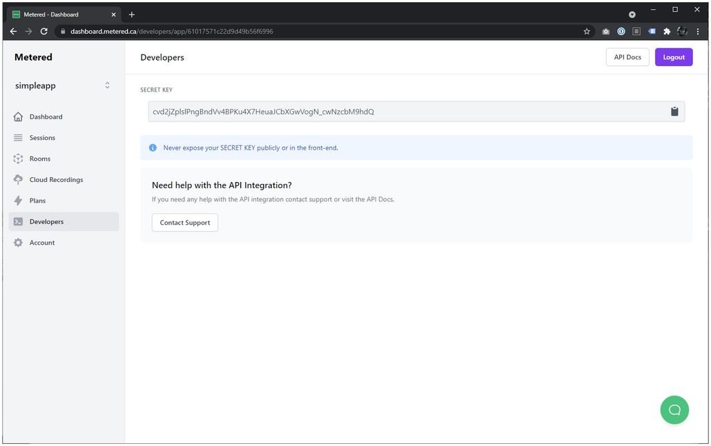 WebRTC with NodeJS: Building a Video Chat App | Metered Video Docs