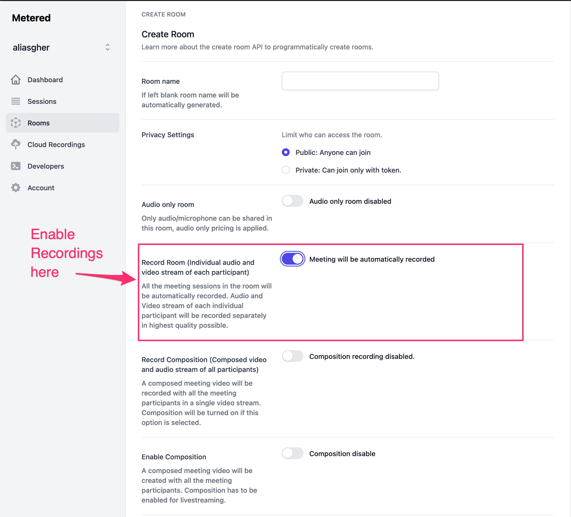 recording_through_dashboard