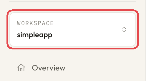 Workspace switcher in the new dashboard