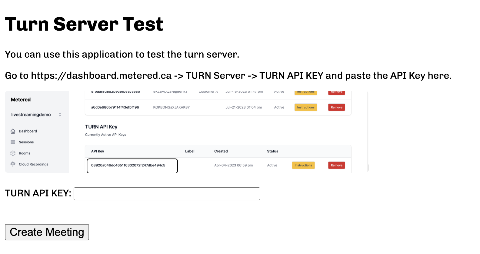 Turn server test